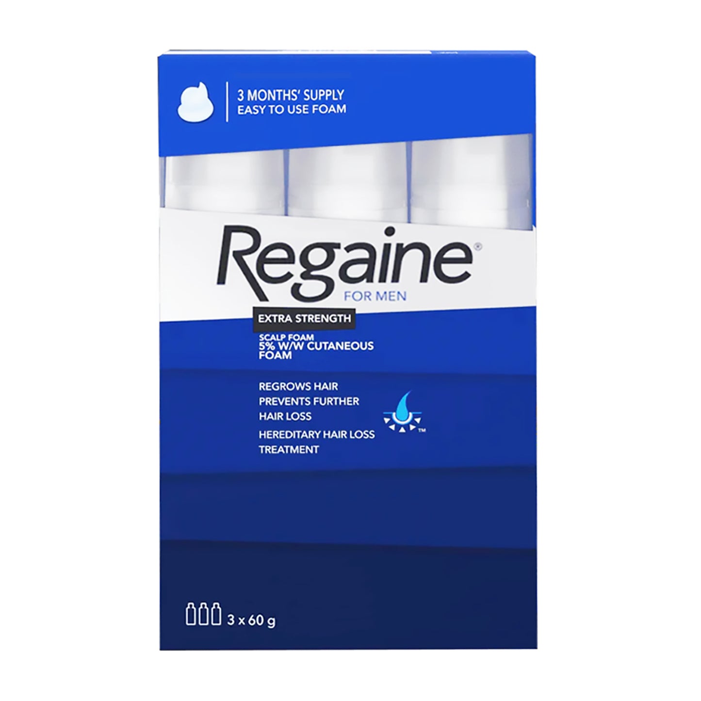 REGAINE® FOAM 5% | EN | 3 MESI BOX | EXTRA STRENGTH